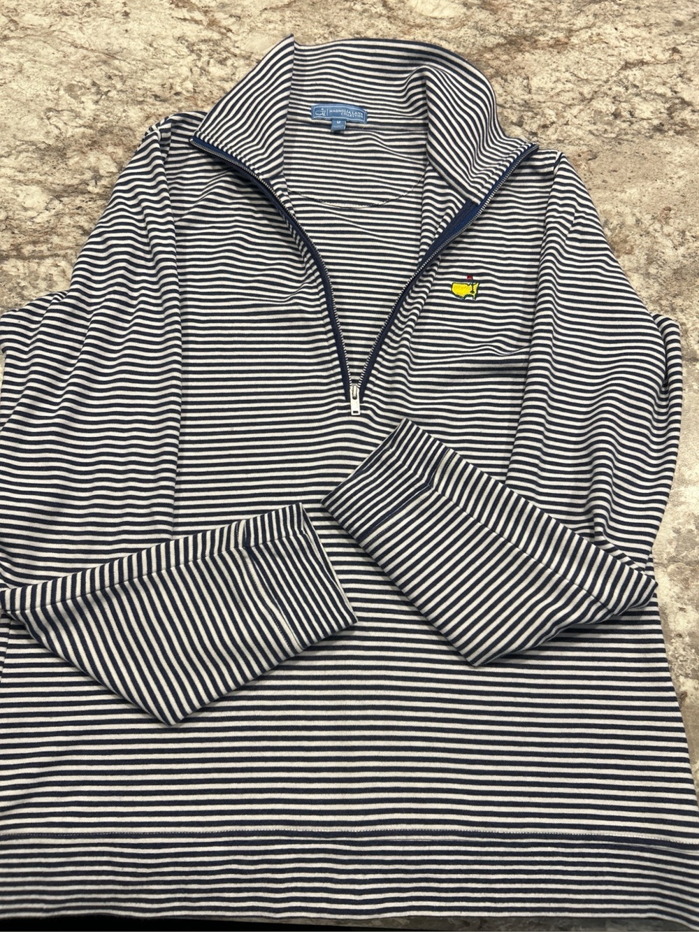 Masters Augusta National Magnolia Lane Striped Quarter-Zip Pullover M